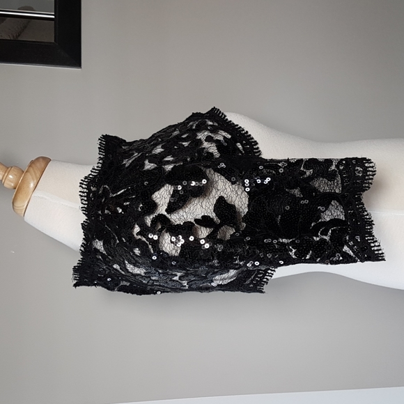 NWT Sparkly Sequin Lace Shrug - Picture 3 of 6